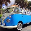 Aesthetic Blue Vanagon Paint by Numbers