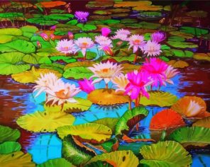 Aesthetic Lillies Pad Paint By Paintings