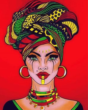 Pretty African Lady Paint By Numbers