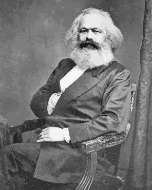 Black And White Karl Marx paint by numbers