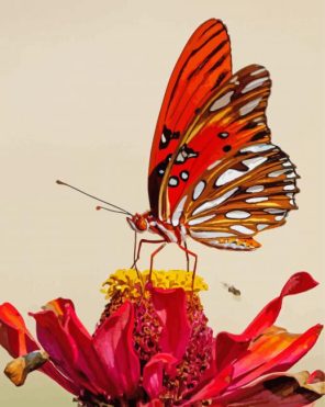 Butterfly And Flowers Paint By Numbers
