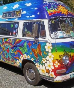 Colorful Skoolie Bus Paint by Numbers