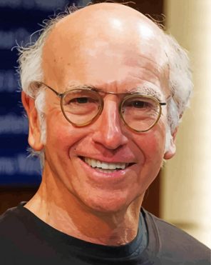 Comedian Larry David paint by numbers