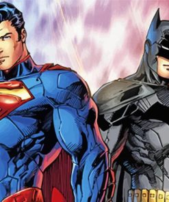 Batman And Superman paint by numbers