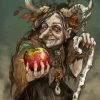 Crone With Apple Paint By Numbers