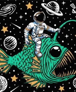 Fish In Space Paint By Numbers