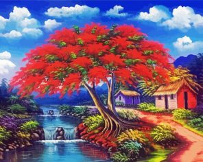 Flame Tree Art Paint By Numbers