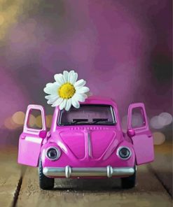 Purple Volkswagen Beetle Paint By Numbers