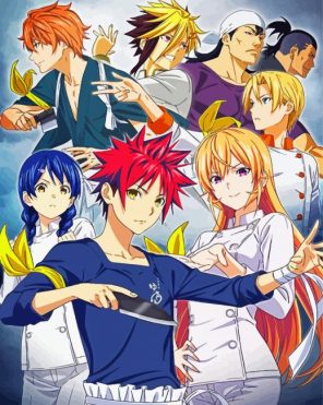 Food Wars Manga Anime Paint By Numbers