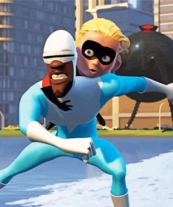 Frozone And Dash Paint By Numbers