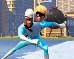 Frozone And Dash Paint By Numbers