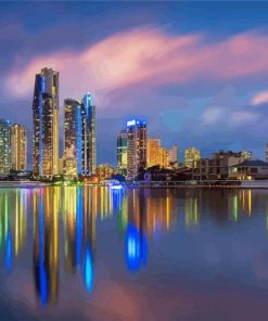 Gold Coast Reflection Paint by Numbers