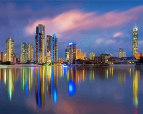 Gold Coast Reflection Paint by Numbers