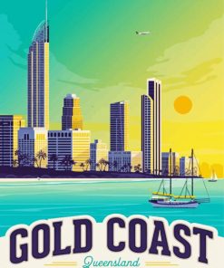 Gold Coast Poster Paint By Numbers