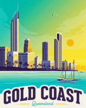 Gold Coast Poster Paint By Numbers