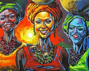 Afro Happy Women Paint By Numbers