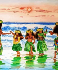 Hawaiian Girls Paint by Numbers