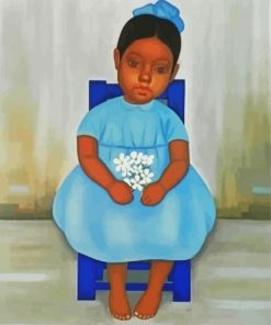 Little Girl In Blue paint by numbers