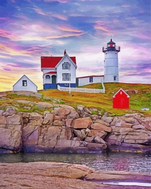 Nubble Lighthouse Paint by Numbers