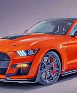 Orange Ford Shelby Paint By Numbers