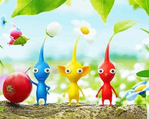 Pikmin Video Game paint by numbers