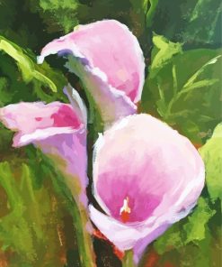 Pink Artistic Lilies paint by numbers