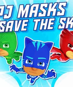 Pj Masks Cartoon Paint by Numbers