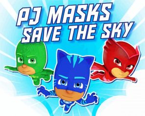 Pj Masks Cartoon Paint by Numbers