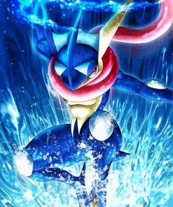 Pokemon Greninja Anime paint by numbers