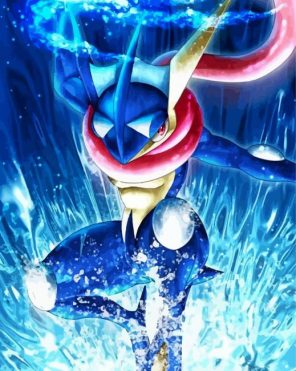 Pokemon Greninja Anime paint by numbers