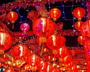 Chinese Lanterns Paint By Numbers