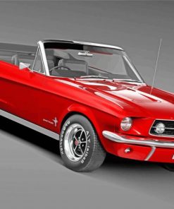 Red Mustang Paint By Numbers