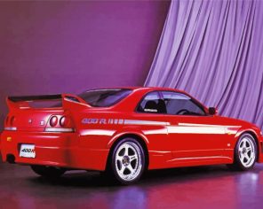 Red Skyline Car paint by numbers