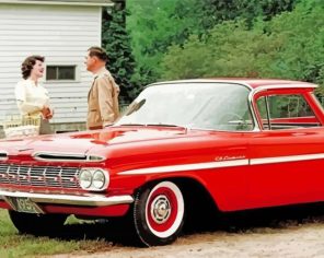 Red Chevrolet Paint By Numbers