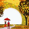 Couple Walk In Autumn Paint By Numbers