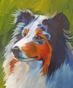 Rough Collie Dog Art paint by numbers