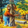 Smokey Bear Forest Paint By Numbers