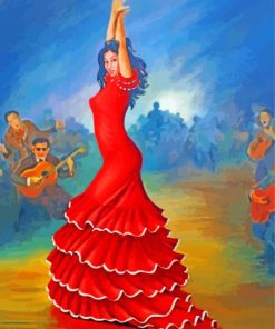 Flamenco Dancer Art Paint by Numbers