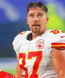 The American Footballer Travis Kelce paint by numbers