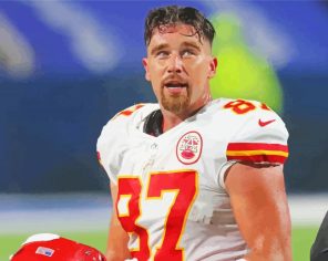 The American Footballer Travis Kelce paint by numbers