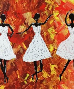 Three Girls Dancing paint by numbers