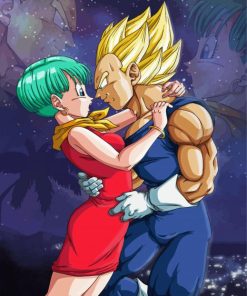 Vegeta And Bulma Paint by Numbers