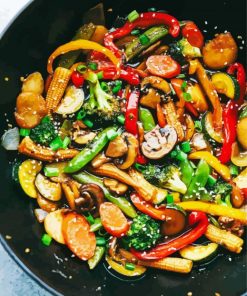 Vegetable Stir Fry Paint By Numbers