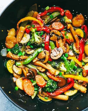 Vegetable Stir Fry Paint By Numbers