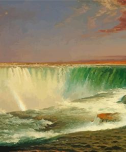 Waterfall Frederic Church paint by numbers