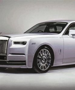 White Roll Royce Paint By Numbers