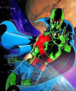 Aesthetic Martian Manhunter paint by numbers