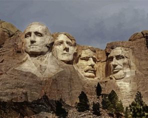 Aesthetic Mount Rushmore paint by numbers