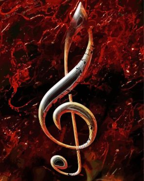 Aesthetic Treble Clef paint by numbers