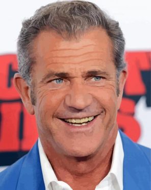 Actor Mel Gibson paint by numbers